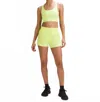 Lululemon Hotty Hot High Rise Lined Short In Electric Lemon In Yellow