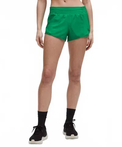 Lululemon Hotty Hot High-rise Lined Short In Raceway Green