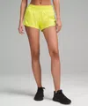 Lululemon Hotty Hot High-rise Lined Short 2.5" In Yellow
