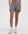 Lululemon Hotty Hot High-rise Lined Short 4" In Gray