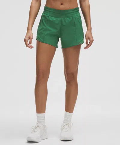 Lululemon Hotty Hot High-rise Lined Short 4" In Green