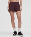 Lululemon Hotty Hot High-rise Lined Short 4" In Brown