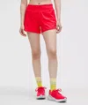 Lululemon Hotty Hot High-rise Lined Short 4" In Red