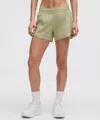Lululemon Hotty Hot High-rise Lined Short 4" In Green