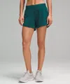 Lululemon Hotty Hot High-rise Lined Short 4" In Green