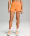 Lululemon Hotty Hot High-rise Lined Shorts 4" In Orange