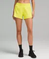 Lululemon Hotty Hot High-rise Lined Shorts 4" In Yellow