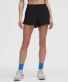 Lululemon Hotty Hot High-rise Lined Shorts 4" Lace Trim