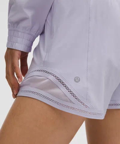 Lululemon Hotty Hot High-rise Lined Shorts 4" Lace Trim