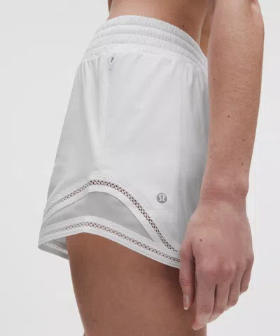 Lululemon Hotty Hot High-rise Lined Shorts 4" Lace Trim