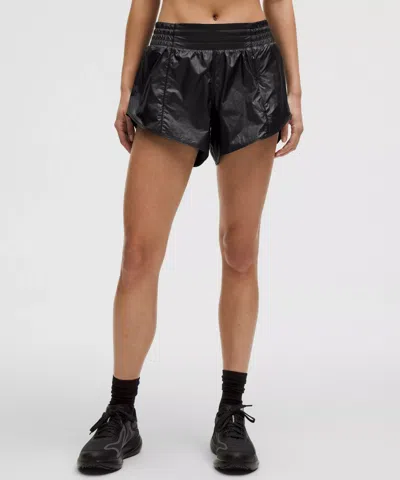 Lululemon Hotty Hot High-rise Lined Shorts 4" Matte Sheen