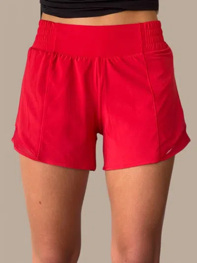 Lululemon Hotty Hot High Rise Shorts In Oxford Red In Multi