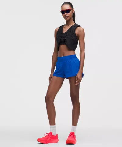Lululemon Hotty Hot High-rise Lined Short 2.5" In Blue