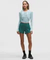 Lululemon Hotty Hot High-rise Lined Short 4" In Green