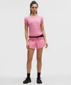 Lululemon Hotty Hot High-rise Lined Short 4" In Pink