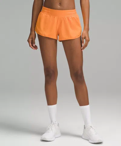 Lululemon Hotty Hot Low-rise Lined Shorts 2.5" In Orange