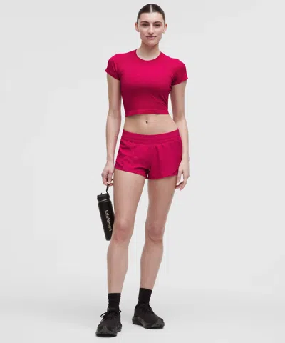 Lululemon Hotty Hot Low-rise Lined Short 2.5" In Pink