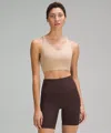 Lululemon In Alignment Longline Bra In Neutral