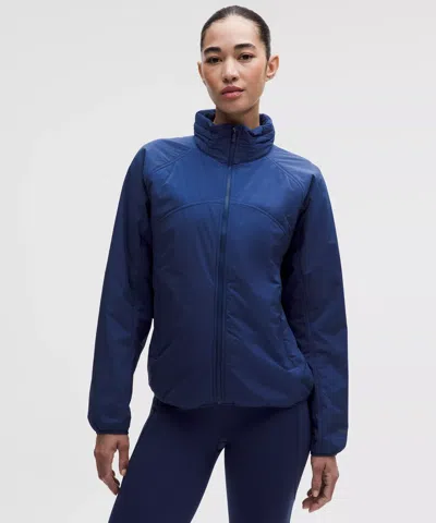 Lululemon Insulated Back-vent Running Jacket In Blue