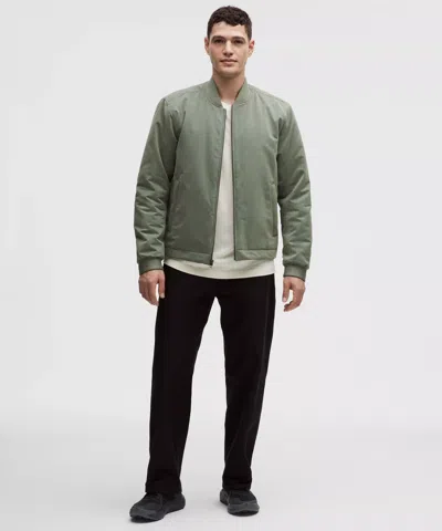 Lululemon Insulated Cotton-blend Bomber Jacket In Green