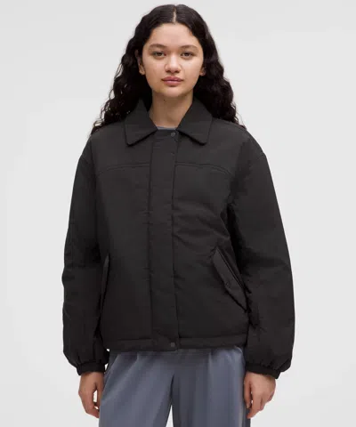 Lululemon Insulated Oversized Collared Jacket In Black