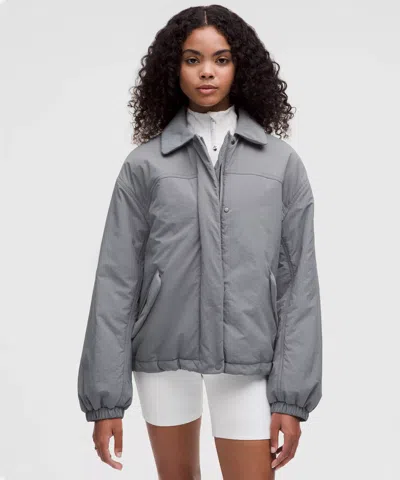 Lululemon Insulated Oversized Collared Jacket In Gray