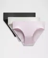Lululemon Invisiwear Mid-rise Bikini Underwear 3 Pack
