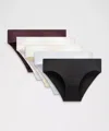 Lululemon Invisiwear Mid-rise Bikini Underwear 5 Pack In Multi