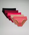 Lululemon Invisiwear Mid-rise Bikini Underwear 5 Pack In Multi