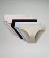 Lululemon Invisiwear Mid-rise Bikini Underwear 5 Pack In Multi