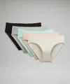 Lululemon Invisiwear Mid-rise Bikini Underwear 5 Pack In Multi