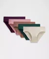 Lululemon Invisiwear Mid-rise Bikini Underwear 5 Pack In Multi