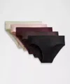 Lululemon Invisiwear Mid-rise Bikini Underwear 5 Pack In Multi