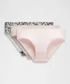Lululemon Invisiwear Mid-rise Bikini Underwear In Multi