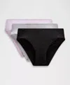 Lululemon Invisiwear Mid-rise Bikini Underwear Performance Lace 3 Pack