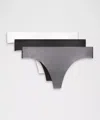 Lululemon Invisiwear Mid-rise Thong Underwear 3 Pack In Multi