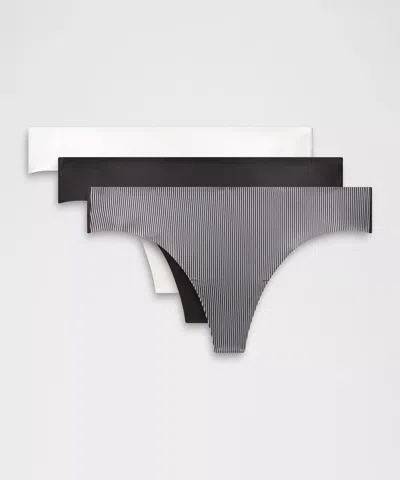 Lululemon Invisiwear Mid-rise Thong Underwear 3 Pack In Multi
