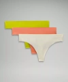 Lululemon Invisiwear Mid-rise Thong Underwear 3 Pack In Multi