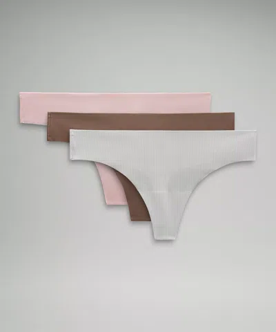 Lululemon Invisiwear Mid-rise Thong Underwear 3 Pack In Multi