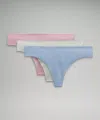 Lululemon Invisiwear Mid-rise Thong Underwear 3 Pack In Multi