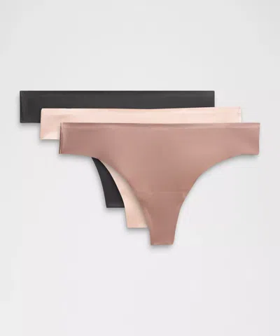 Lululemon Invisiwear Mid-rise Thong Underwear 3 Pack In Multi