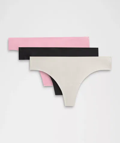 Lululemon Invisiwear Mid-rise Thong Underwear 3 Pack In Multi