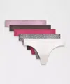 Lululemon Invisiwear Mid-rise Thong Underwear 5 Pack In Multi