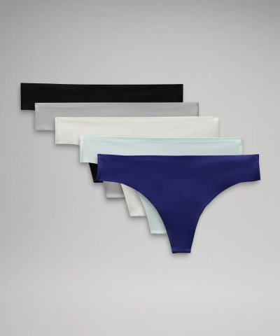 Lululemon Invisiwear Mid-rise Thong Underwear 5 Pack In Multi