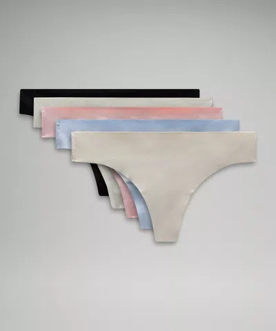 Lululemon Invisiwear Mid-rise Thong Underwear 5 Pack