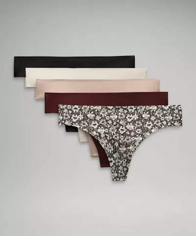 Lululemon Invisiwear Mid-rise Thong Underwear 5 Pack