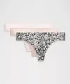 Lululemon Invisiwear Mid-rise Thong Underwear In Multi