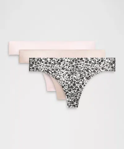 Lululemon Invisiwear Mid-rise Thong Underwear In Multi