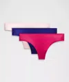Lululemon Invisiwear Mid-rise Thong Underwear In Multi