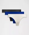 Lululemon Invisiwear Mid-rise Thong Underwear In Multi